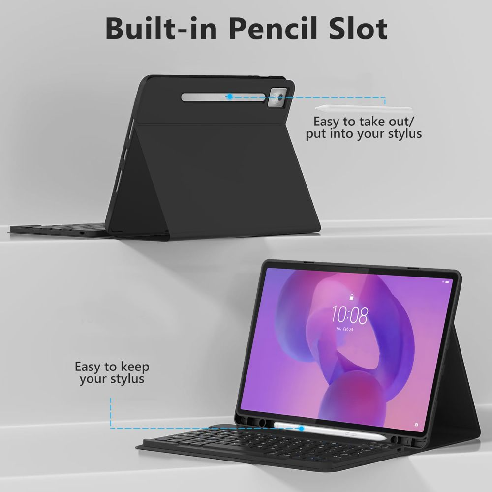 Capa com Teclado para Lenovo Idea Tab Pro, Tech-Protect, SC PEN, Preta
