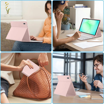 Capa com Teclado para Samsung Galaxy Tab A11+ / Tab A9+, Tech-Protect, SC PEN, Rosa