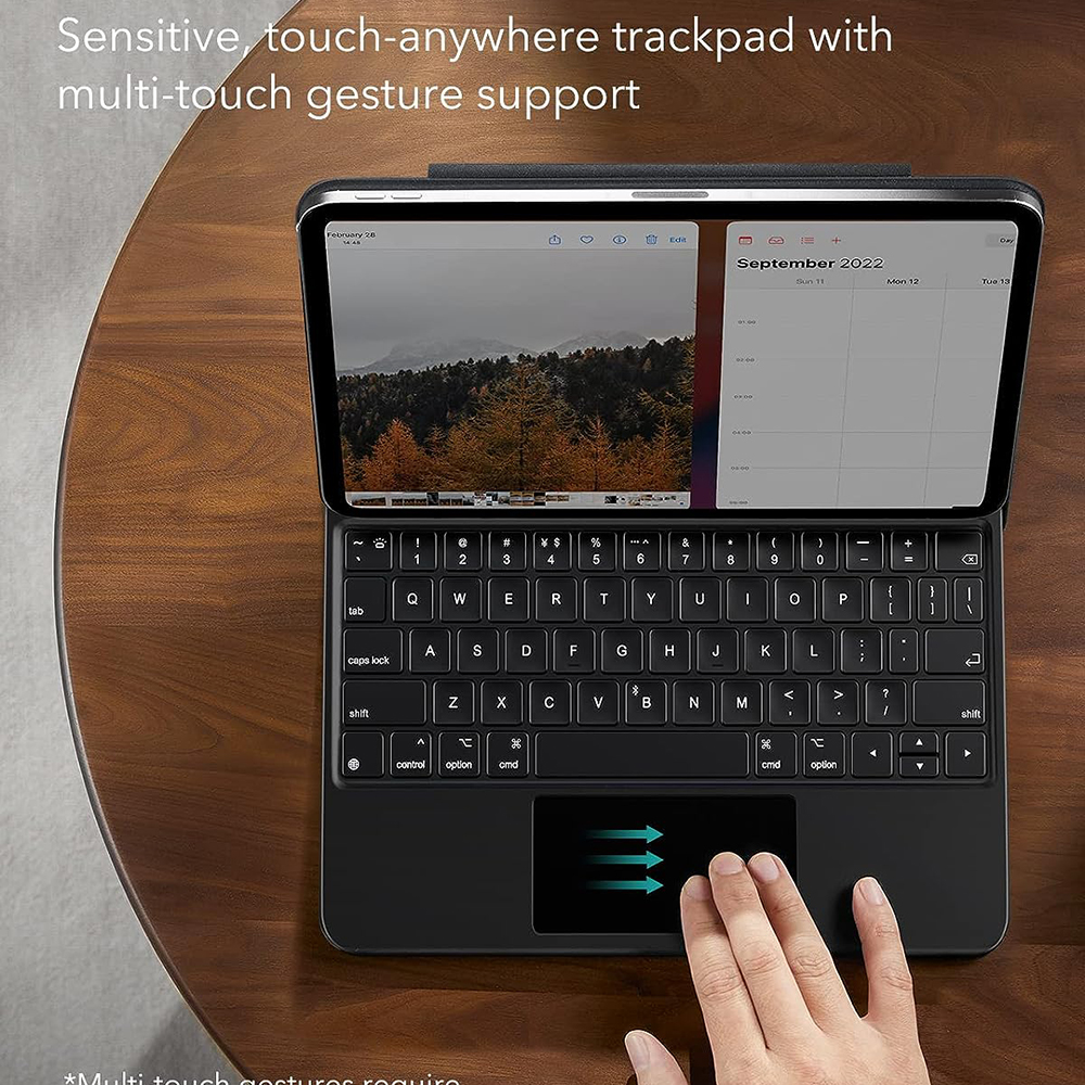Capa com Teclado para Apple iPad (2025) / (2022), ESR, Rebound, Preta, Recondicionada