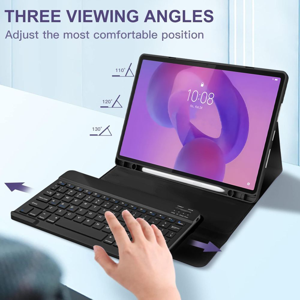 Capa com Teclado para Lenovo Idea Tab Pro, Tech-Protect, SC PEN, Preta