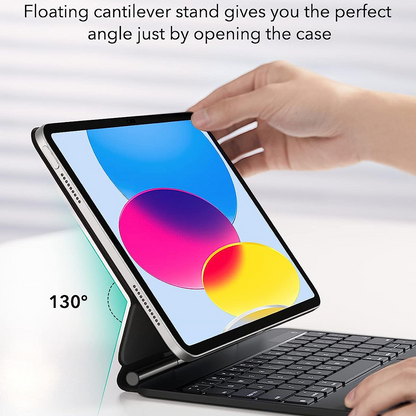 Capa com Teclado para Apple iPad (2025) / (2022), ESR, Rebound, Preta, Recondicionada