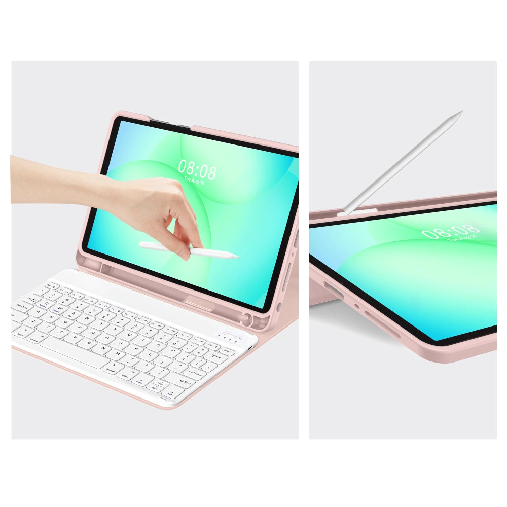 Capa com Teclado para Samsung Galaxy Tab A11+ / Tab A9+, Tech-Protect, SC PEN, Rosa
