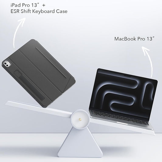 Capa com Teclado para Apple iPad (2025) / (2022), ESR, Shift, Cinza