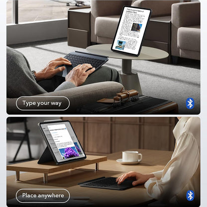 Capa com Teclado para Apple iPad (2025) / (2022), ESR, Shift, Cinza