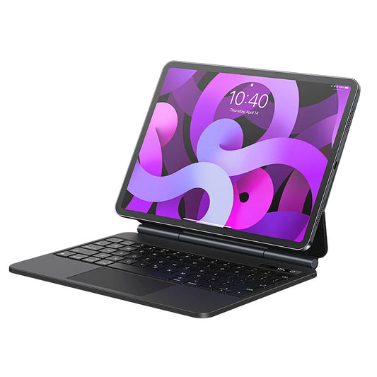 Capa com Teclado para Apple iPad Air (2022) / Air (2020) / Pro 11 (2018), Baseus, Brilliance with Digital Display, Cinza