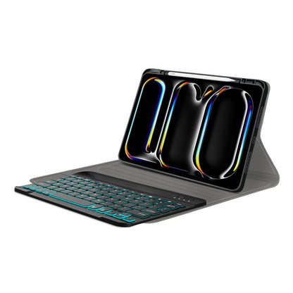Capa com Teclado para Apple iPad Pro 11 (2024), Techsuit, CozyTab, Preta