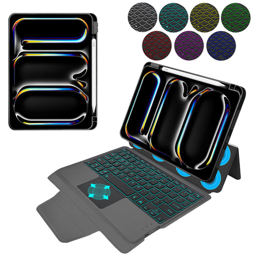 Capa com Teclado para Apple iPad Pro 11 (2024), Techsuit, KeyTab Pro, Preta
