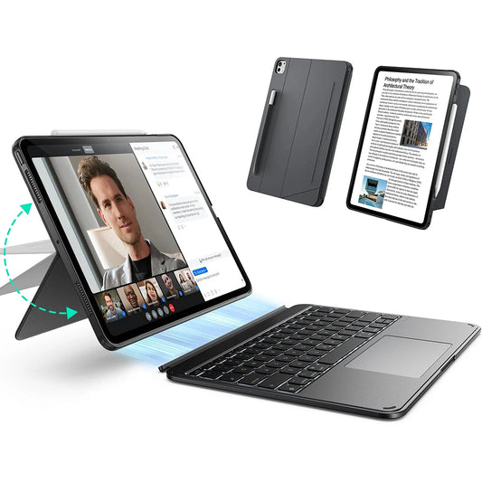 Capa com Teclado para Apple iPad Pro 13 (2024), ESR, Shift, Cinza