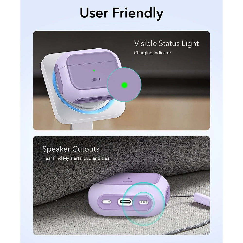 Capa ESR Orbit Hybrid para Apple AirPods Pro 3, Roxo