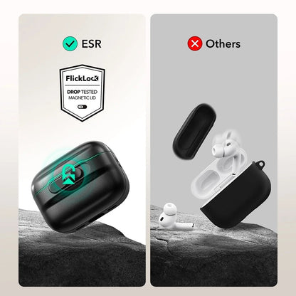 ESR Pulse Magnetic FlickLock Case for Apple AirPods Pro 3, Navy Blue