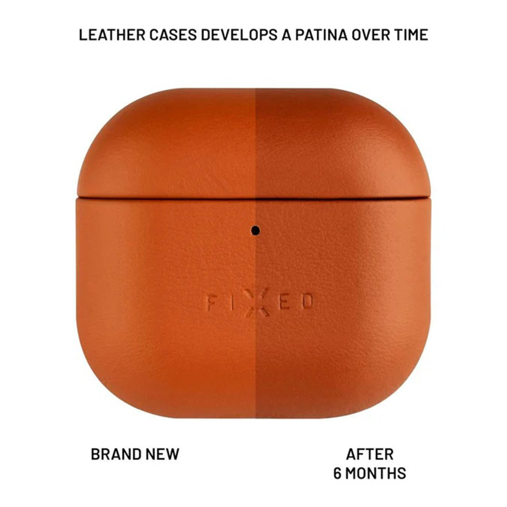 Capa Fixed PodsLeather para Apple AirPods 4, Castanho