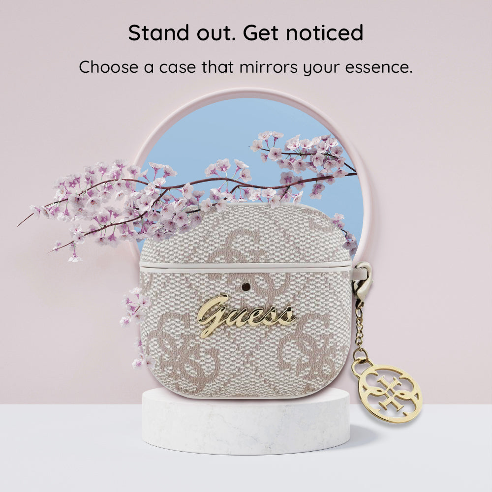 Capa Guess 4G Charm para Apple AirPods 4, Castanho
