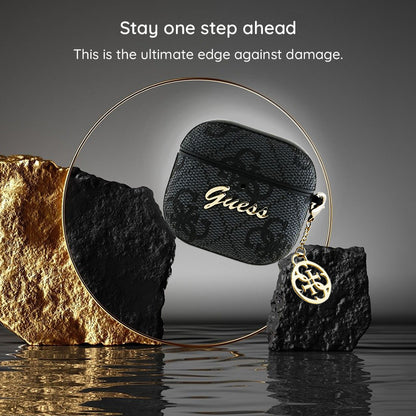 Capa Guess 4G Charm para Apple AirPods 4, Castanho