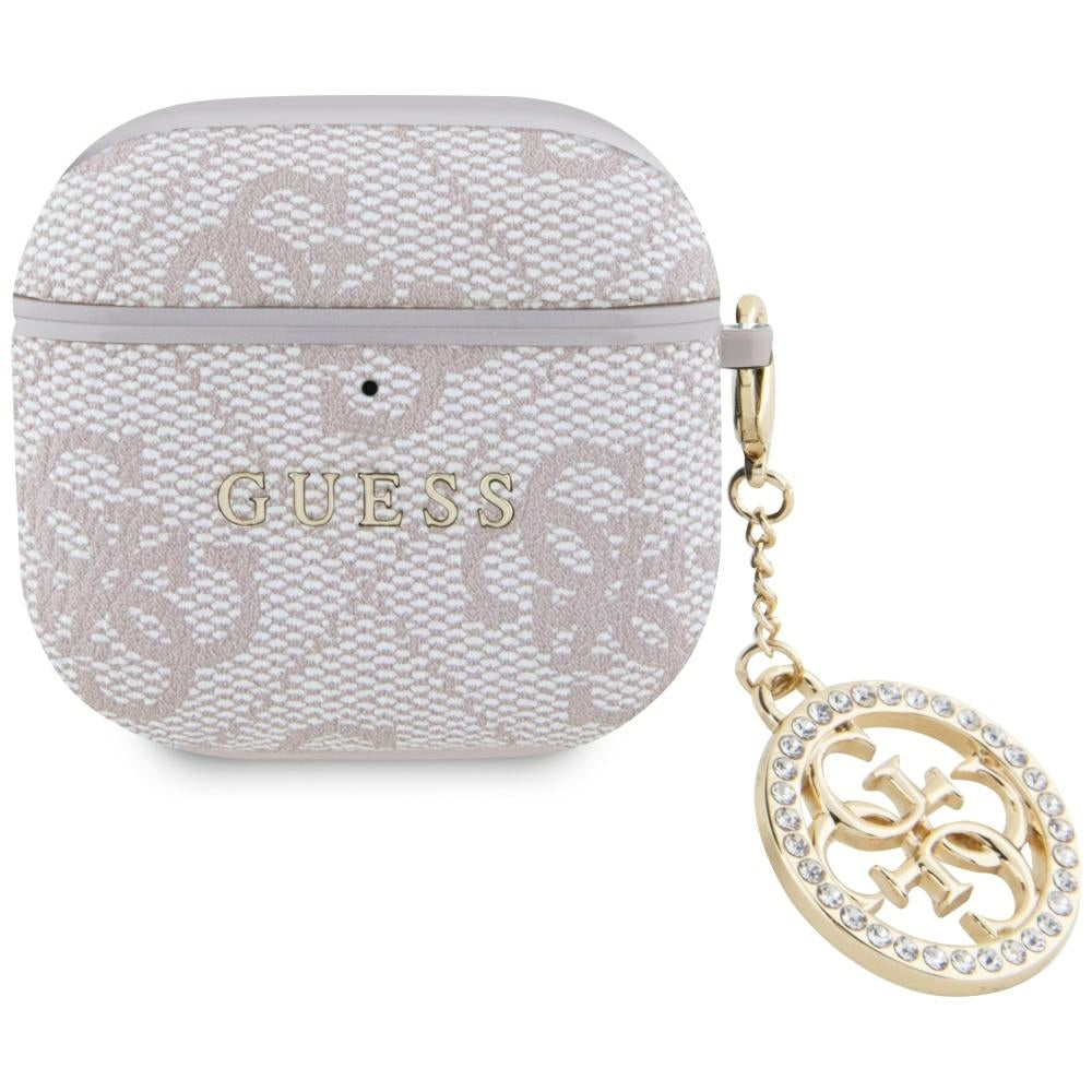 Capa Guess 4G Strass Charm para Apple AirPods 4, Rosa