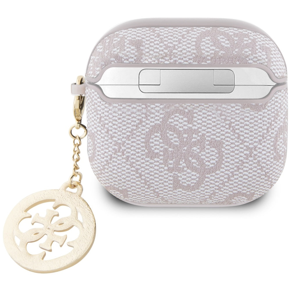 Capa Guess 4G Strass Charm para Apple AirPods 4, Rosa