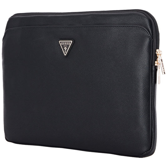 Capa Guess Grained Triangle Logo para Laptop 14 polegadas, Preta