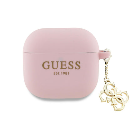 Capa Guess W/4G Charm para Apple AirPods 4, Rosa