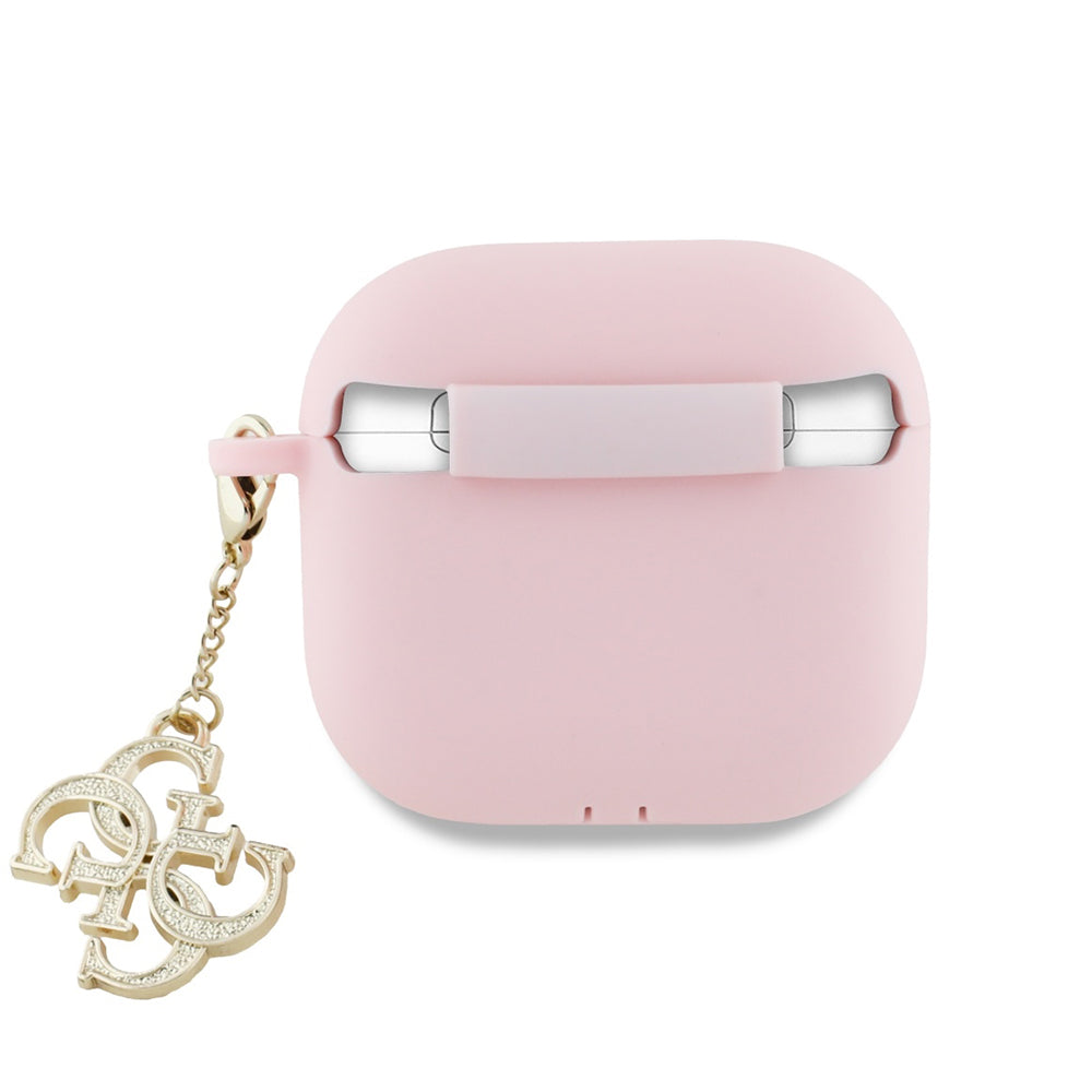 Capa Guess W/4G Charm para Apple AirPods 4, Rosa