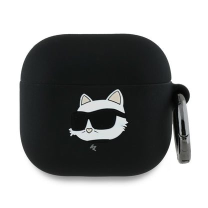 Karl Lagerfeld 3D Choupette's Head Case for Apple AirPods 4, Black