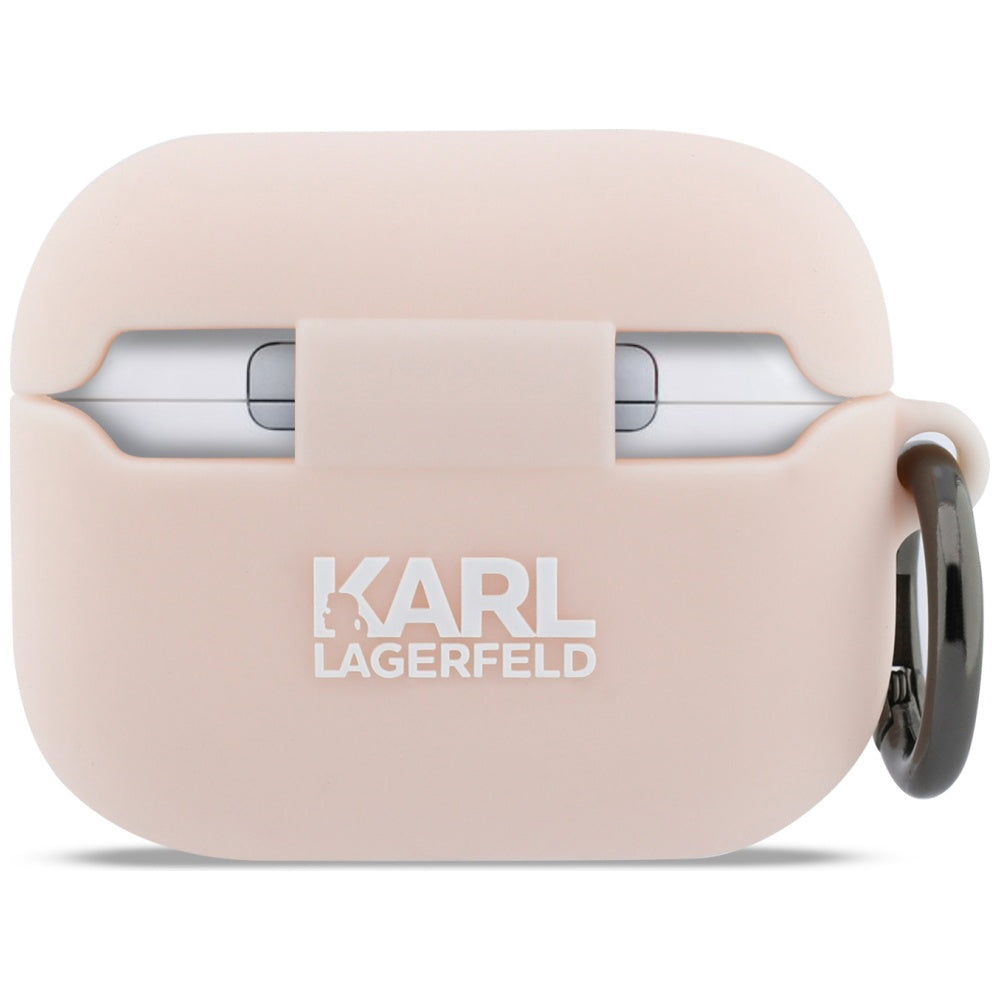 Capa Karl Lagerfeld Silicone Choupette's Head 3D para Apple AirPods Pro 3, Rosa