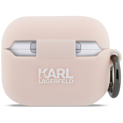 Capa Karl Lagerfeld Silicone Choupette's Head 3D para Apple AirPods Pro 3, Rosa