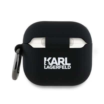 Capa Karl Lagerfeld 3D Karl & Choupette's Heads para Apple AirPods 4, Preta