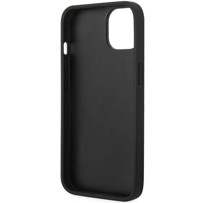 Capa para Apple iPhone 14 Plus, Karl Lagerfeld, Saffiano Monogram Metal Logo, Preta