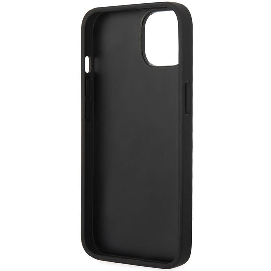 Capa para Apple iPhone 14 Plus, Karl Lagerfeld, Saffiano Monogram Metal Logo, Preta