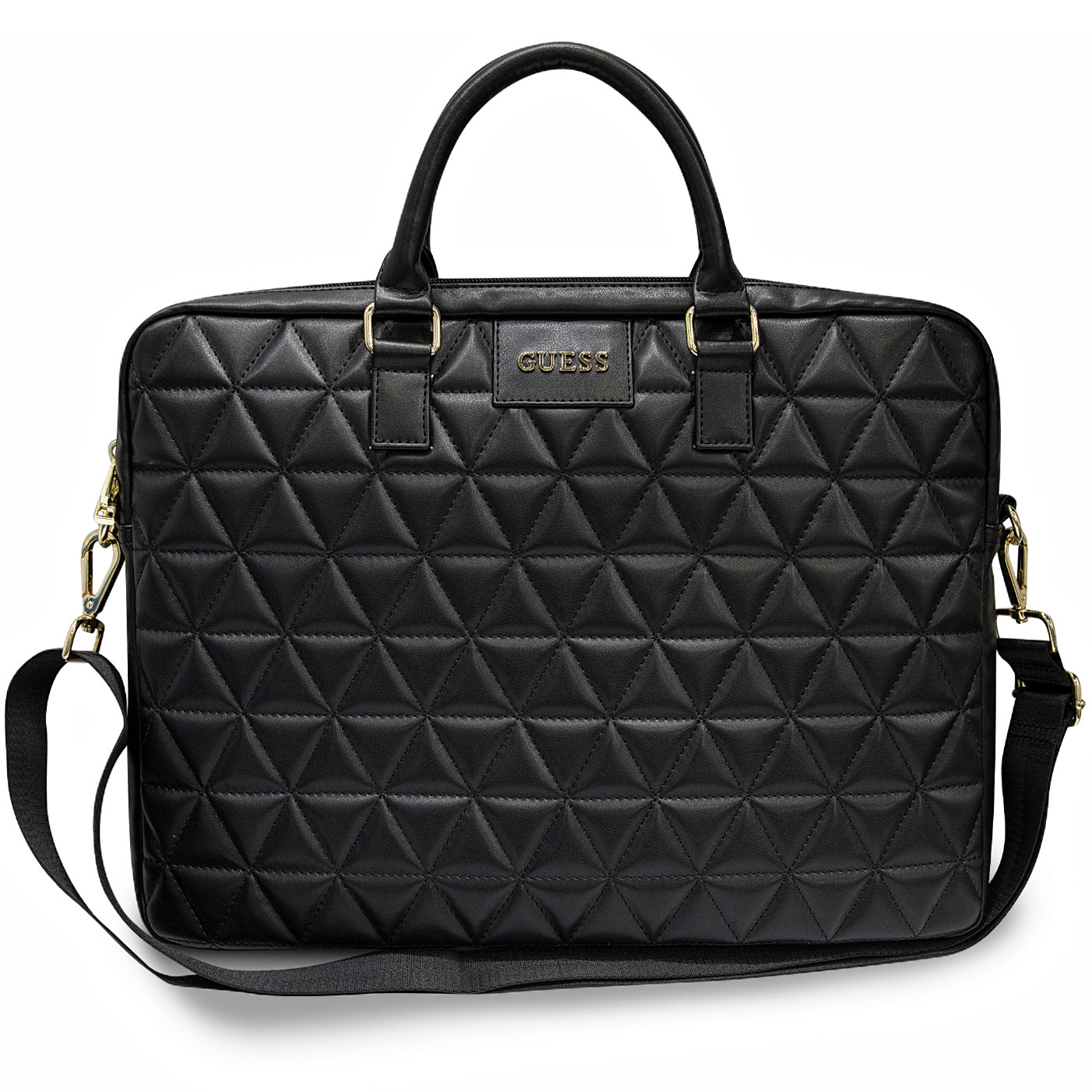Mala Guess Quilted para Laptop 15 polegadas, Preta