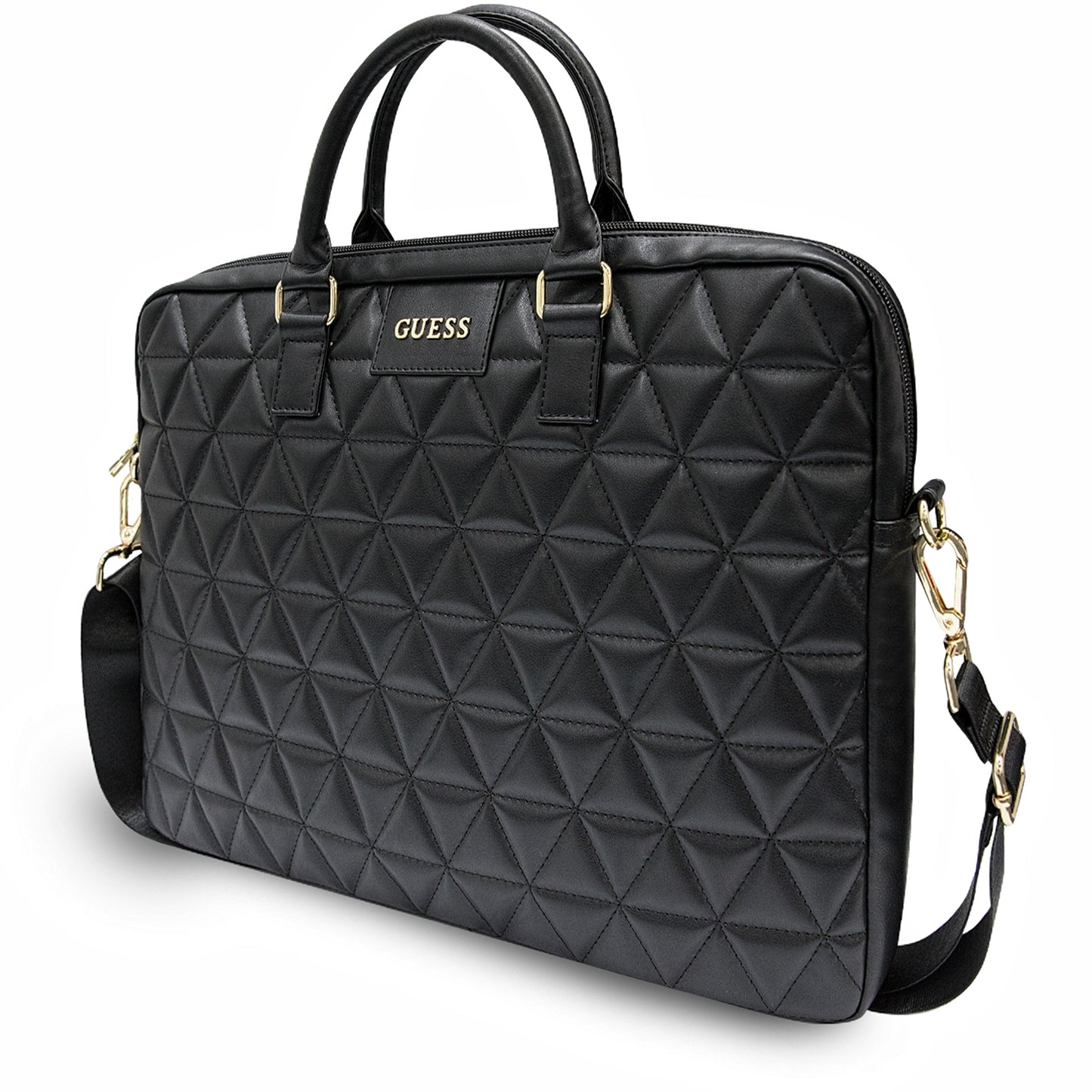 Mala Guess Quilted para Laptop 15 polegadas, Preta