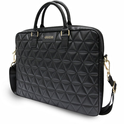 Mala Guess Quilted para Laptop 15 polegadas, Preta