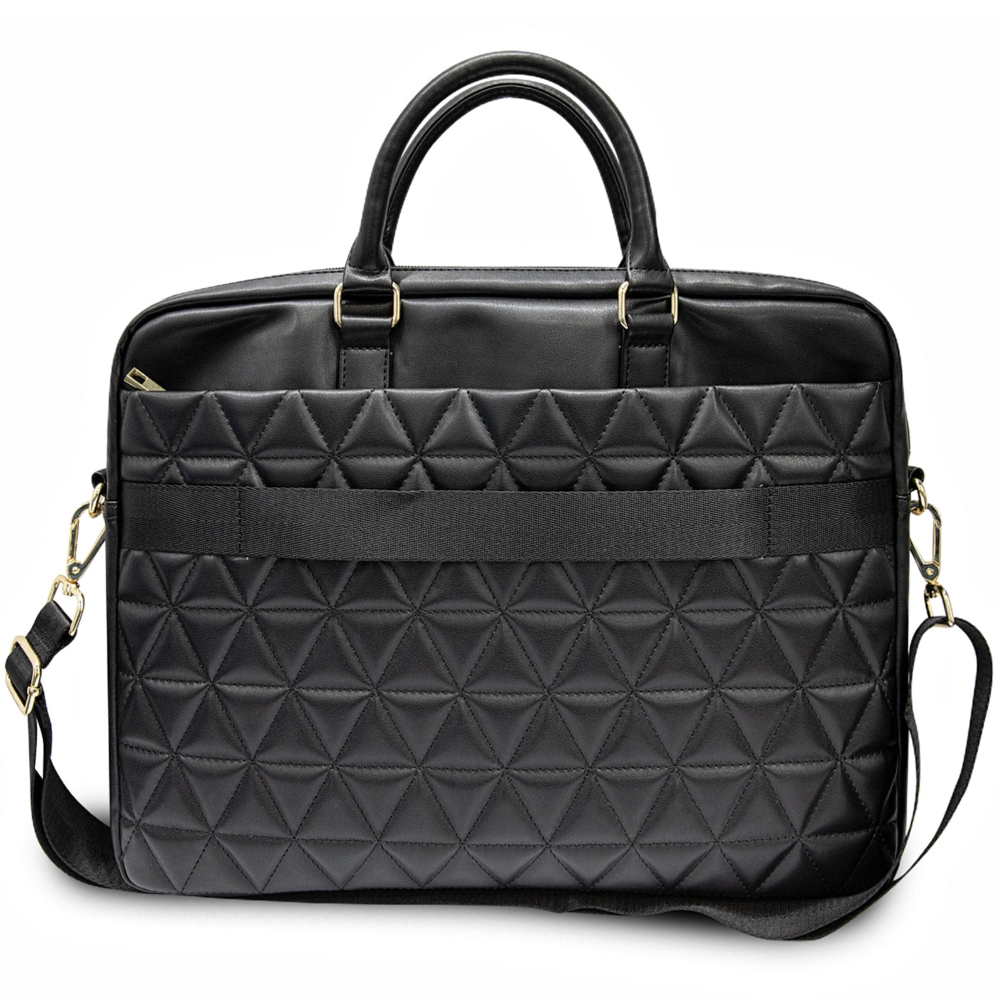 Mala Guess Quilted para Laptop 15 polegadas, Preta