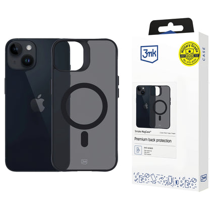 Capa MagSafe para Apple iPhone 14 / 13, 3MK, Smoke MagCase, Preta