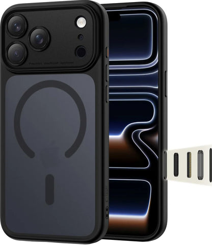Capa MagSafe para Apple iPhone 17 Pro, Tech-Protect, MagPeak, Preto Fosco