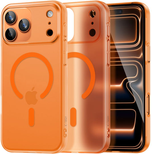 Capa MagSafe para Apple iPhone 17 Pro, Tech-Protect, MagSlim, Laranja Fosco