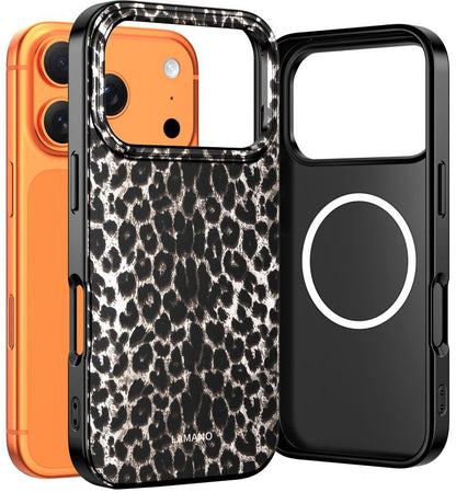 Capa MagSafe para Apple iPhone 17 Pro Max, Tech-Protect, Lamano Leopard, Preta