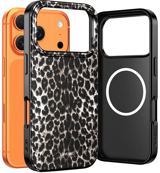 Capa MagSafe para Apple iPhone 17 Pro Max, Tech-Protect, Lamano Leopard, Preta
