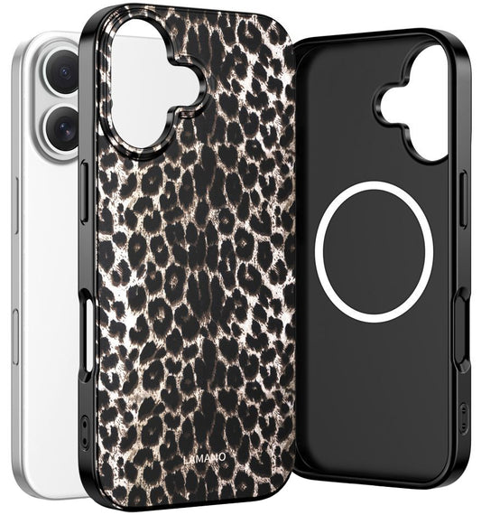 Capa MagSafe para Apple iPhone 17, Tech-Protect, Lamano Leopard, Preta