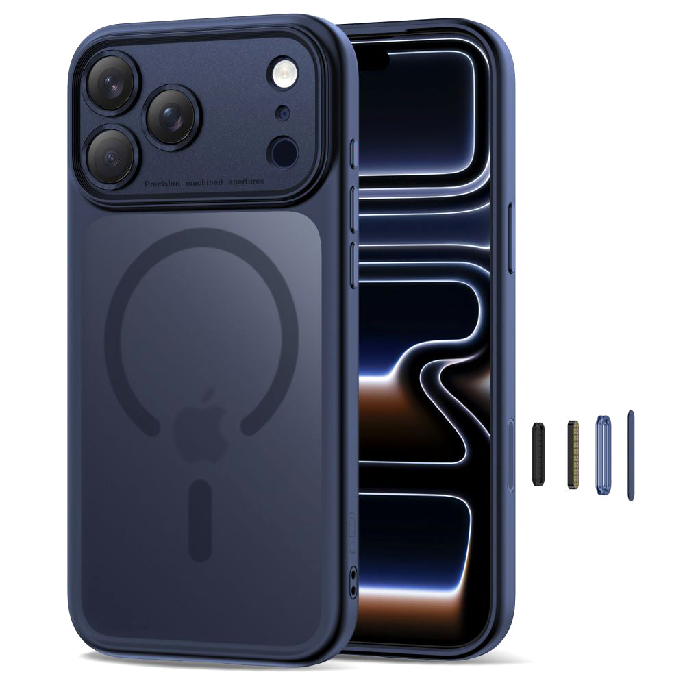Capa MagSafe para Apple iPhone 17 Pro Max, Tech-Protect, MagPeak, Azul Mate