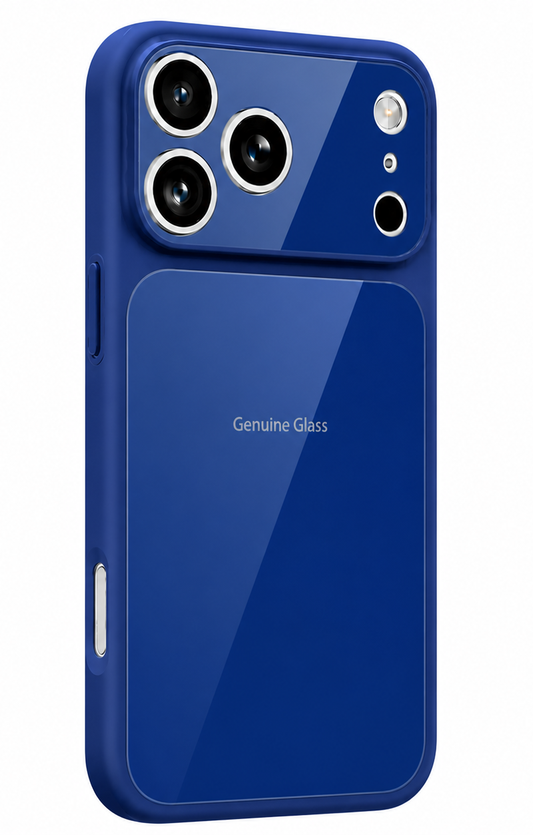 Capa MagSafe para Apple iPhone 14 / 13, OEM, Vidro Autêntico, Azul