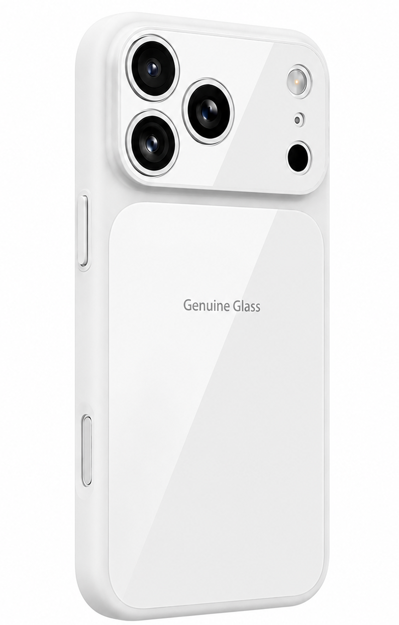Capa MagSafe para Apple iPhone 16, OEM, Vidro Autêntico, Branco