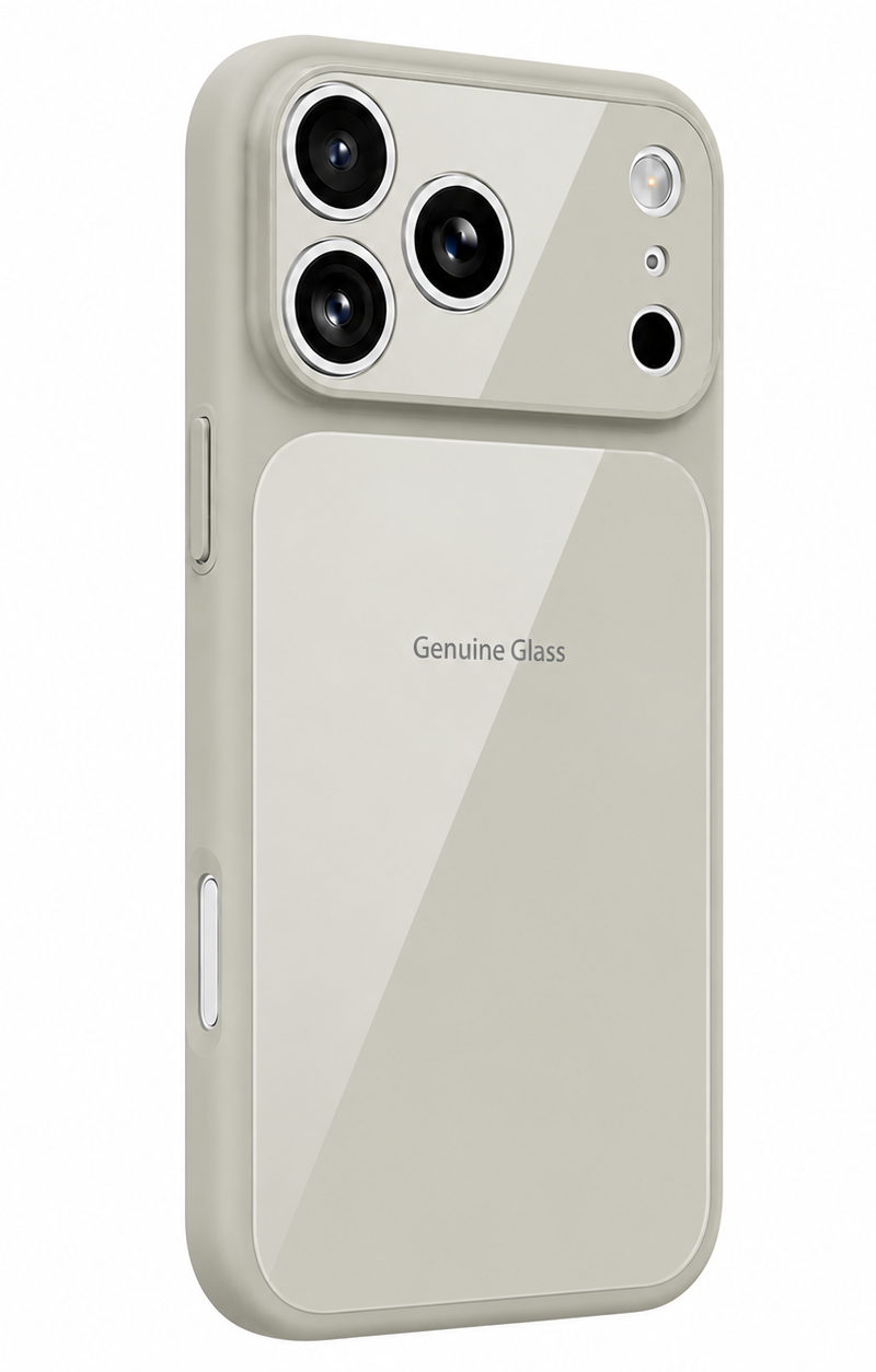Capa MagSafe para Apple iPhone 16 Pro, OEM, Vidro Autêntico, Cinzento