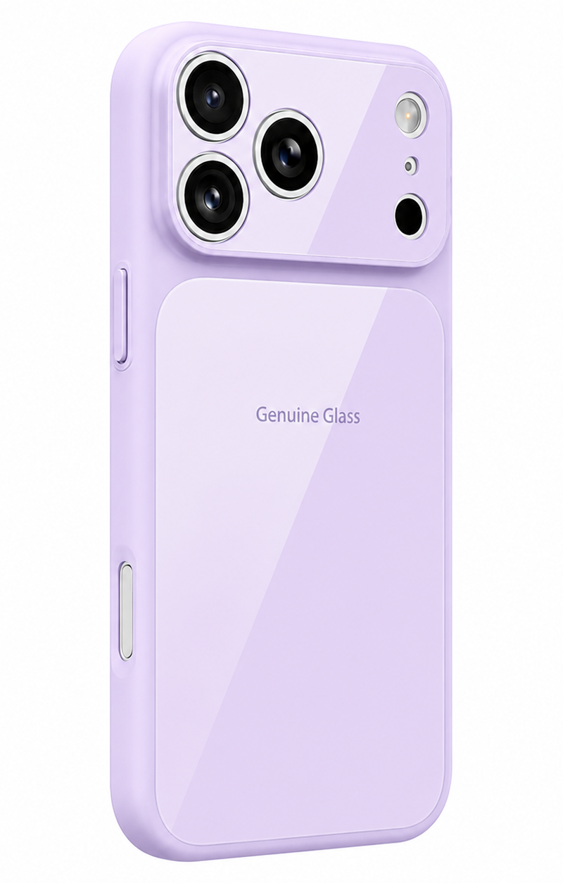 Capa MagSafe para Apple iPhone 17, OEM, Vidro Autêntico, Roxo