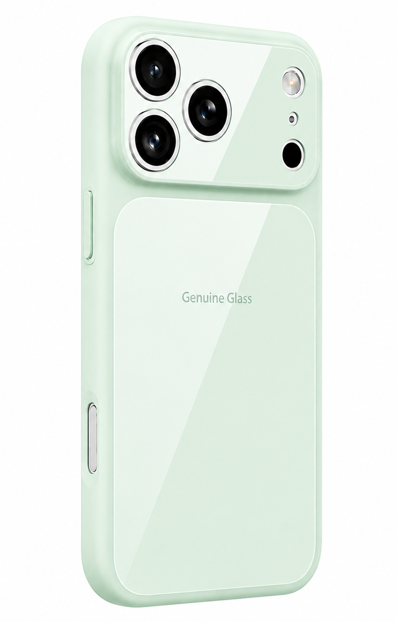 Capa MagSafe para Apple iPhone 17, OEM, Vidro Autêntico, Verde