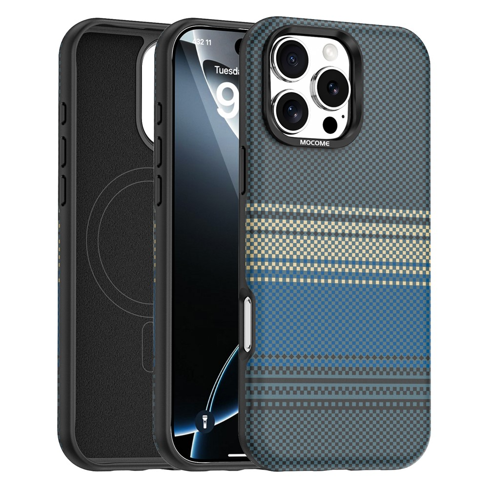 Capa MagSafe para Apple iPhone 16 Pro Max, OEM, Gradient Rainbow, Azul Marinho