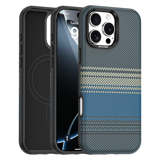 Capa MagSafe para Apple iPhone 16 Pro Max, OEM, Gradient Rainbow, Azul Marinho