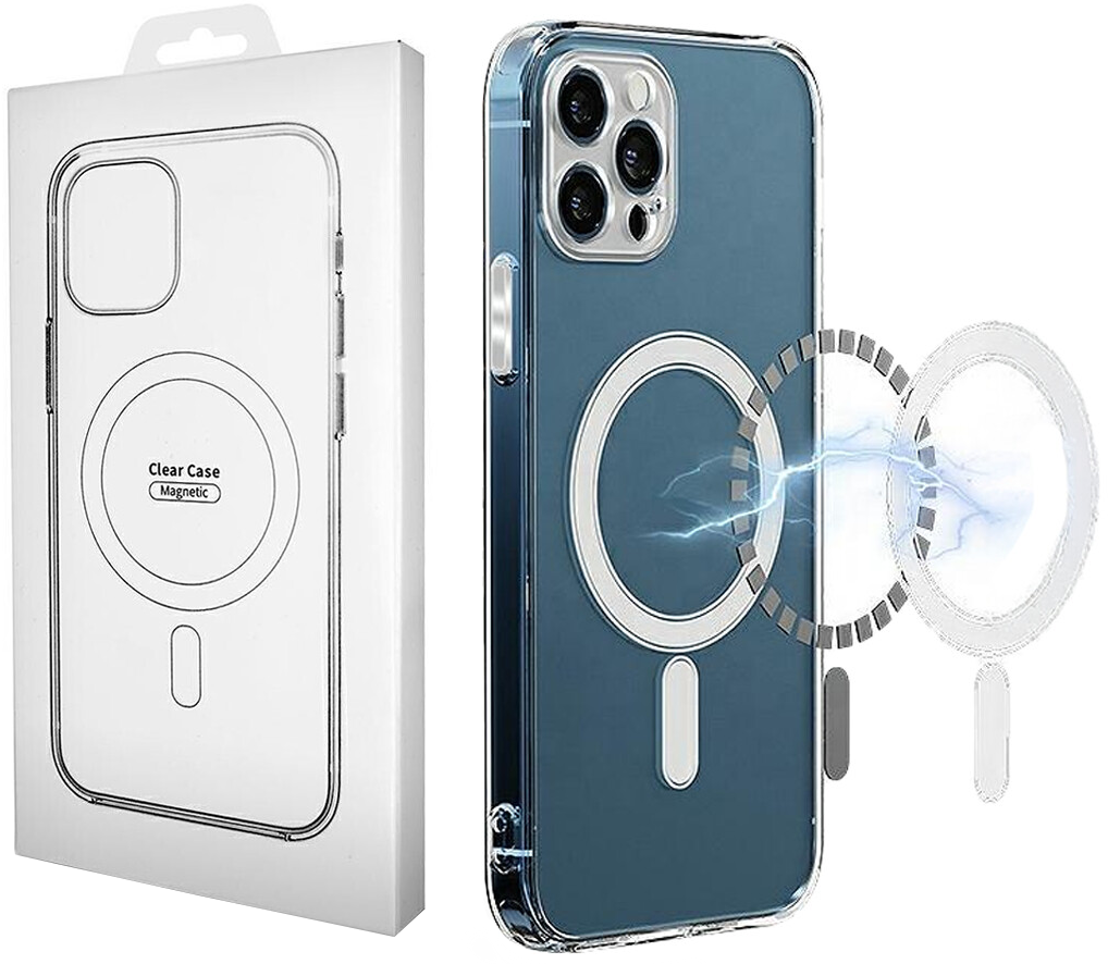 Capa MagSafe para Apple iPhone 16 Pro Max, OEM, Transparente com Proteção para a Câmera, Transparente