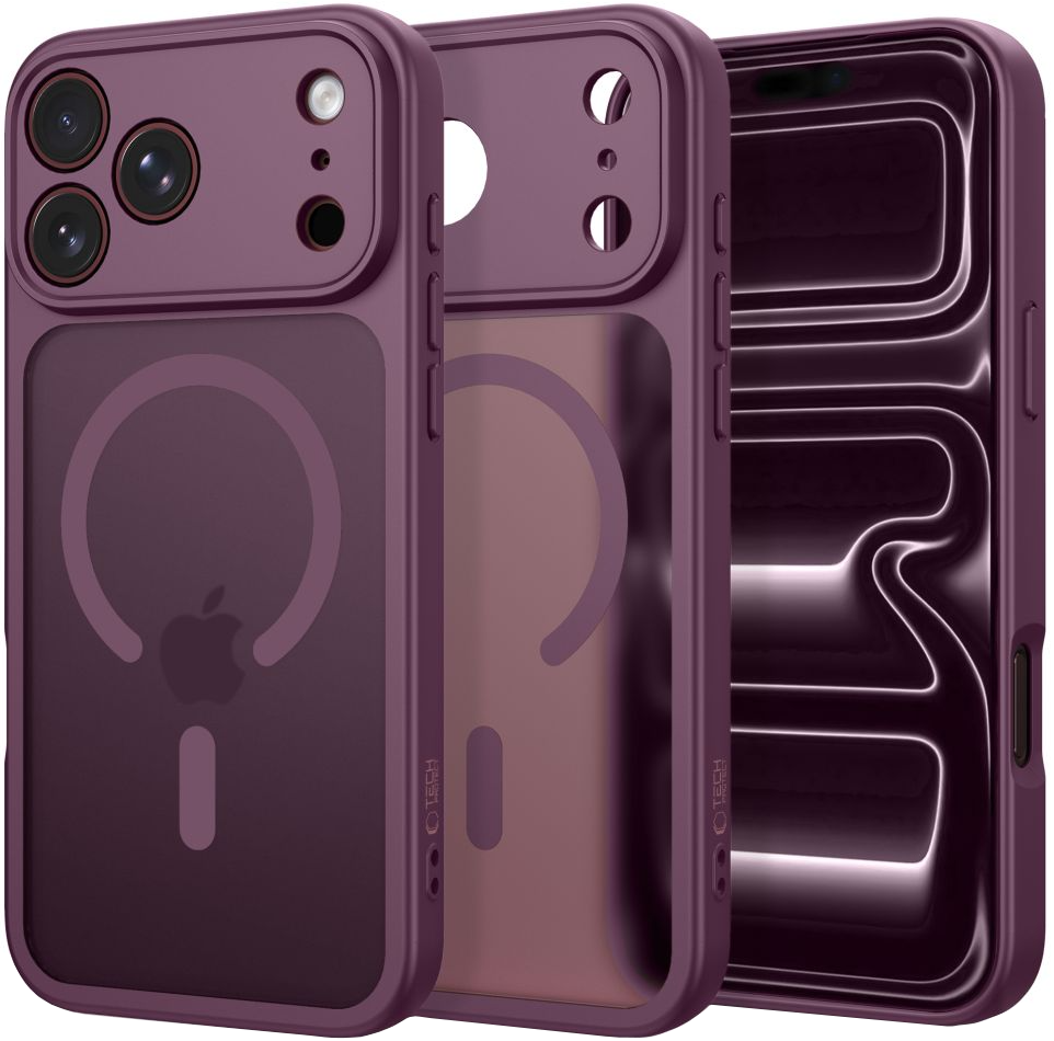 Capa MagSafe para Apple iPhone 18 Pro / 17 Pro, Tech-Protect, BasicMag, Vinho Mate