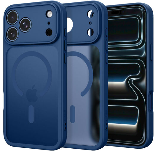 Capa MagSafe para Apple iPhone 18 Pro / 17 Pro, Tech-Protect, BasicMag, Azul Marinho Fosco