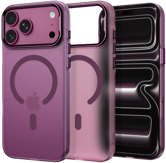 Capa MagSafe para Apple iPhone 18 Pro / 17 Pro, Tech-Protect, MagZero, Vinho Fosco